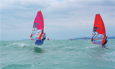 涵盖, 项目比赛在, 其中男子帆